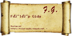 Fülöp Gida névjegykártya